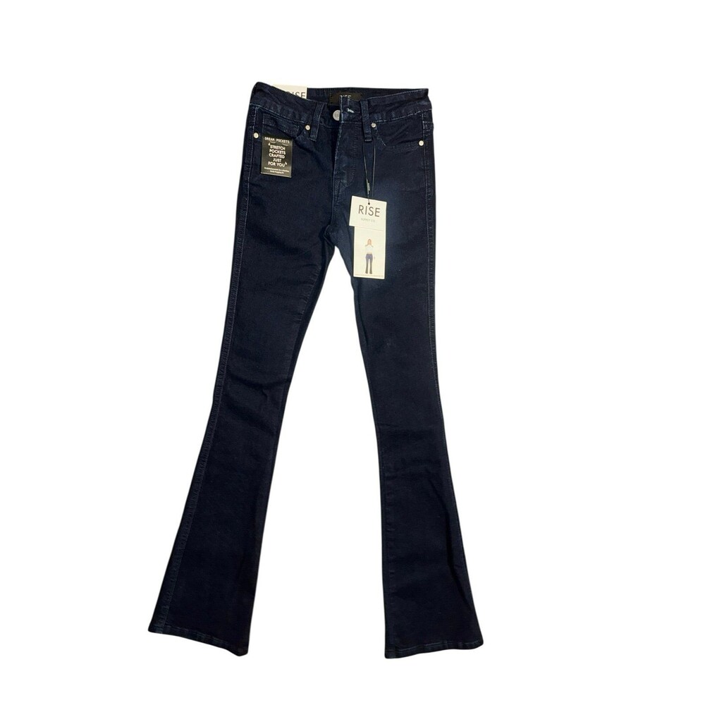 New Rise Supply Co. Mid Rise boot cut denim jeans 00 23 Dark Wash